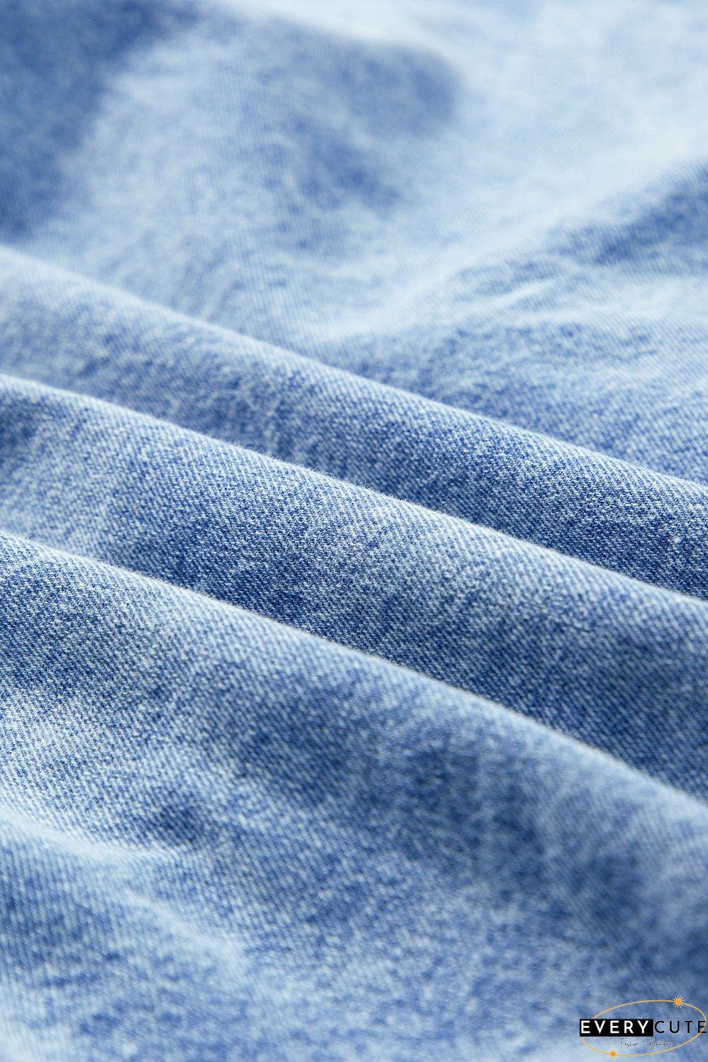 Denim Shirt Dress with Button Pockets