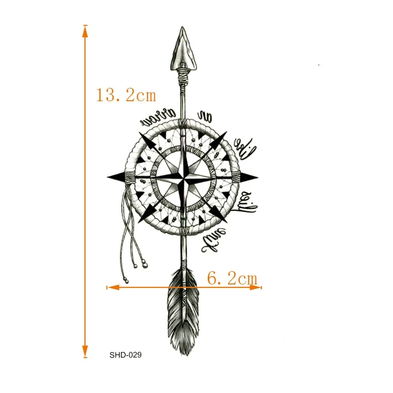 Three styles Cross Rose Flower Waterproof Temporary Tattoos Men Fake tattoo Beauty Birds Fake Tattoo Tatuagem Temporary Tatoos