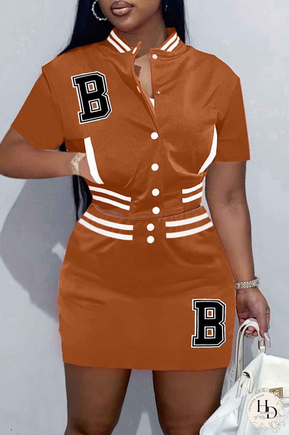 Black Fashion Casual Letter Embroidery Patchwork O Neck Short Sleeve Two Pieces