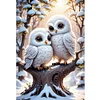 Snow Owl - 11CT Stamped Cross Stitch 40*60cm
