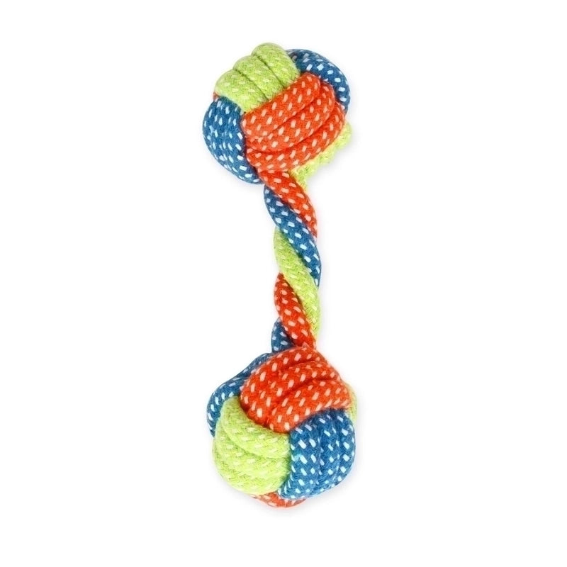 2 Pieces Pet Dog Cotton Rope Toys Tooth Cleaning Chewing Rope Combination Set Pet Supplies