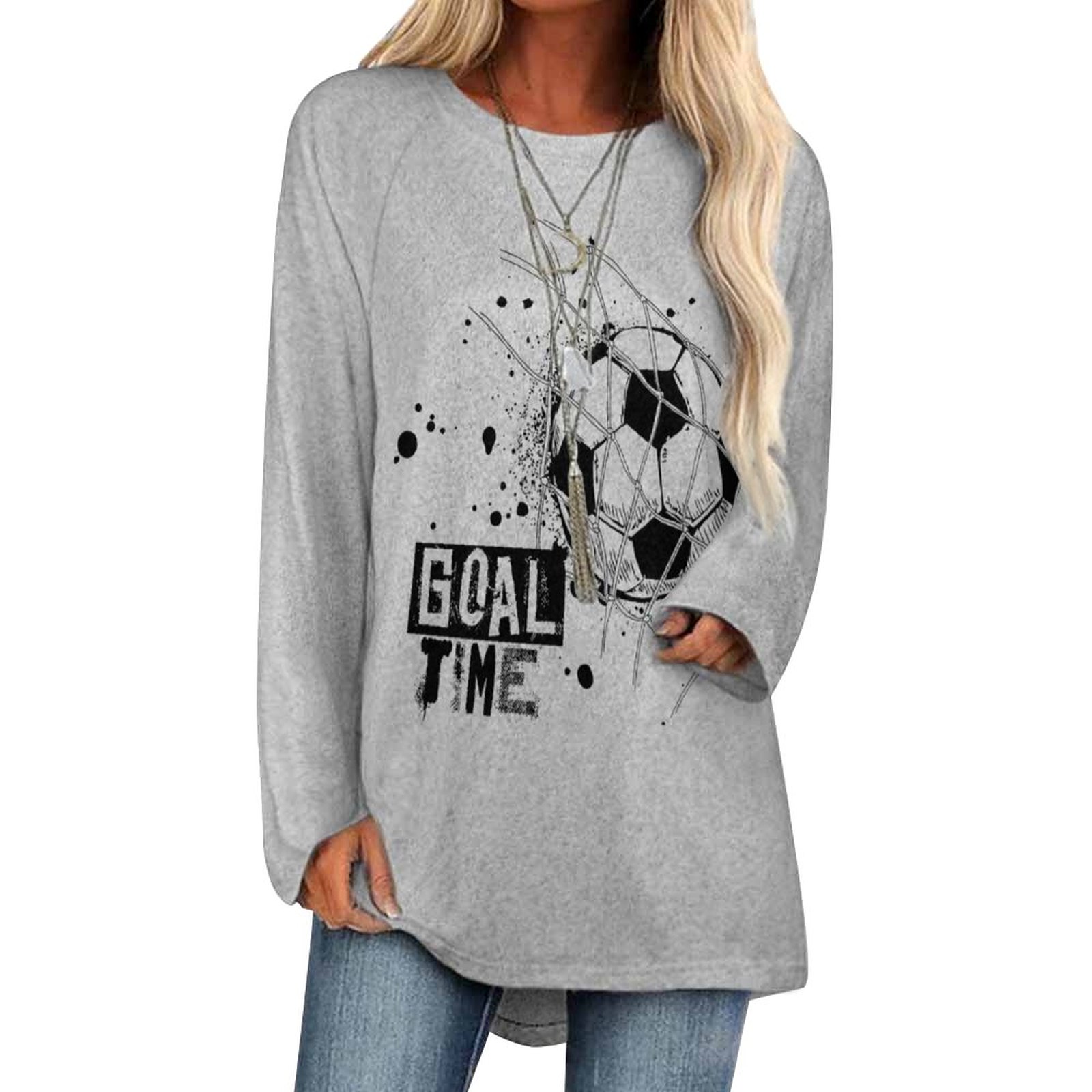 Goal Time Women Long Sleeve Velvet T-shirt