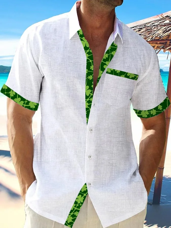 Men's St. Patrick's Day Printed Hawaiian Shirt