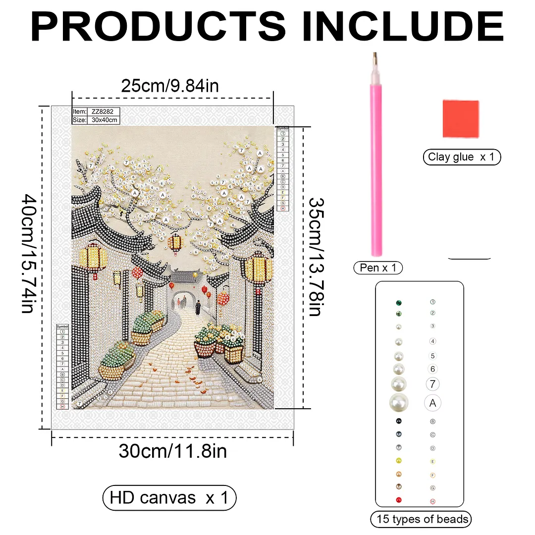 Diamond Painting - Partial Special Shaped Drill - Alley(Canvas|30x40cm)