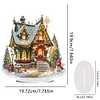 (US Local)Acrylic Christmas House Desktop Diamond Art Kits Diamond Painting Desktop Decors