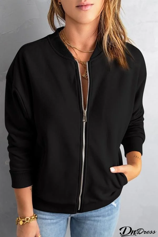 Zip-up Jacket with Pocket