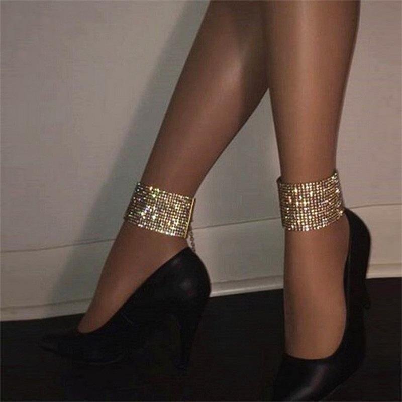 Shiny diamond anklet-zachics