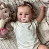 [Heartbeat💖 & Sound🔊] 20" Awake Handmade Reborn Baby Doll Realistic Reborn Baby Toddlers Girl Renee with Brown Hair - RBBI-Myrebornbabydoll&reg; Myrebornbabydoll&reg;