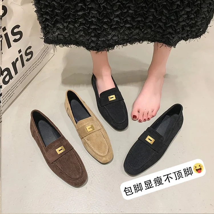 Wongn Wongn Feeling Foreign Style Commuting Single Shoes Women 2024 New Spring And Autumn Doudou Shoes A Foot Pedal Casual Flat Loafers