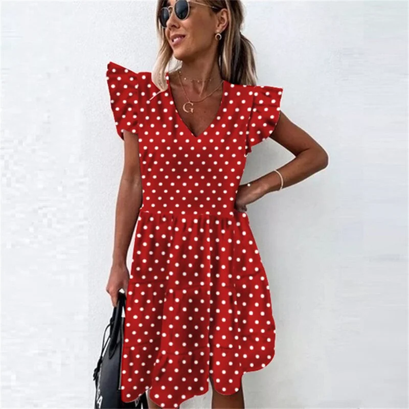 Summer Women Dress 2021 Robe Femme Boho V-neck Spring Sexy Bohemian Dress Pocket Button Beach Dress Vestidos De Mujer Casual