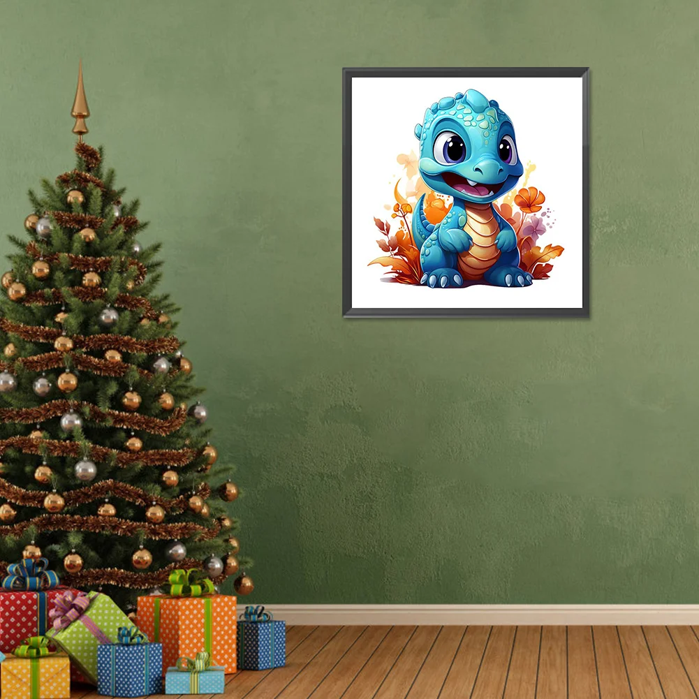 Full Round Diamond Painting 30*30cm - Little Dragon