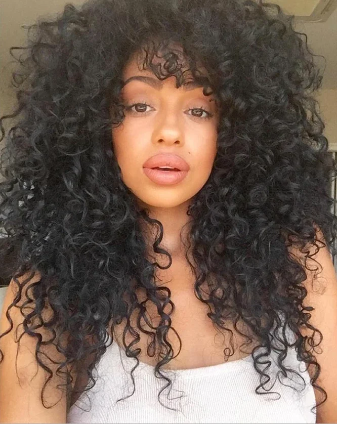 Synthetic Curly Black Wig for Women-elleschic