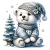 Diamond Painting-5D Full Round Drill Christmas White Bear