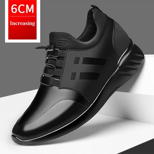 oein 2022 Men's Sneakers Quality 6CM Increasing British Shoes New Breathable Summer Casual Sneakers Big Size Office Shoes Men