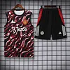 2025/2026 Manchester United Pre-Match Training Flame Vest+Shorts Football1:1 Thai Quality