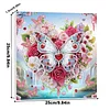 Framed Diamond Painting - Special Shaped - Butterflies and Flowers (25x25cm)