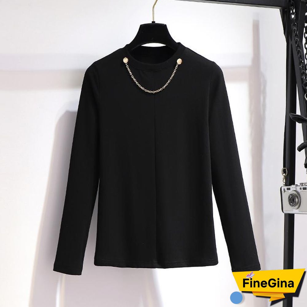 Fashion Chain T-shirt+Strip Dress P11526