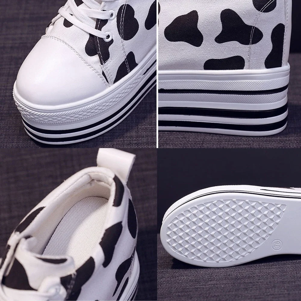 Fujin 12cm Super High heel Female Platform Wedge Shoes Chunky Women Casual Sneakers Female Spring Summer Loafer for female Shoes