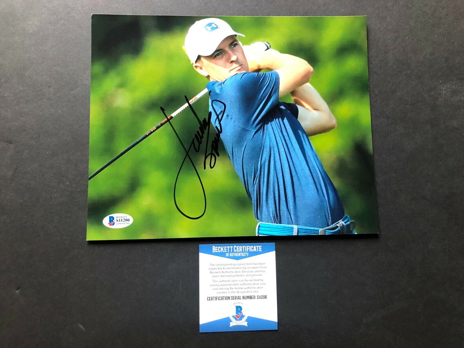 Jordan Spieth Rare! signed autographed PGA golf 8x10 Photo Poster painting Beckett BAS coa