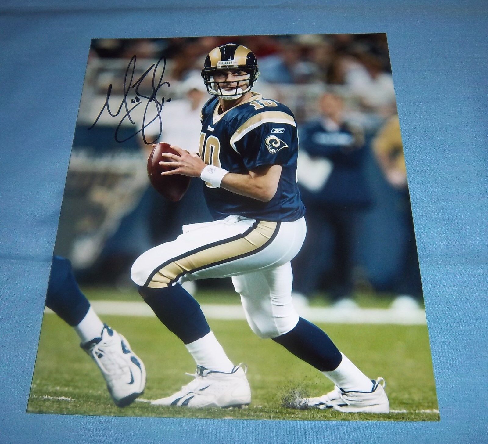 St Louis Rams Marc Bulger Signed Autographed 8x10 Photo Poster painting West Virginia