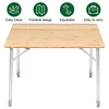 [US Local Warehouse] Adjustable Height Portable Camping Table with Carry Bag for Hiking Beach Fishing