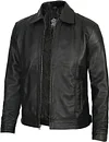 Decrum Mens Leather Jacket - Real Lambskin Classic Vintage Style Leather Jackets For Men