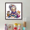 Sewing Old Lady-11CT Stamped Cross Stitch 40*40cm/15.75*15.75in tapestrymarket