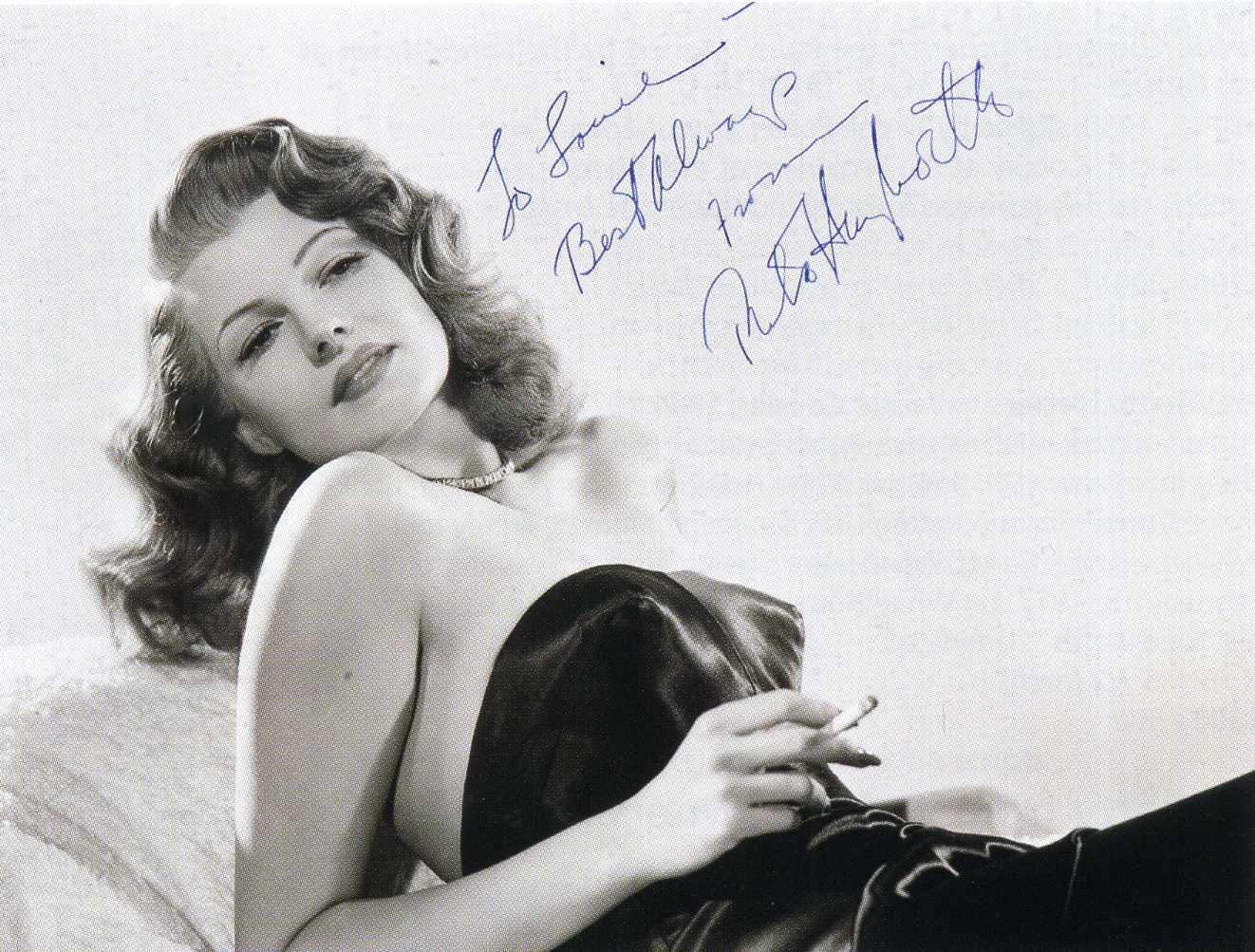 RITA HAYWORTH Signed Sexy Photo Poster paintinggraph - Film Star Actress - preprint