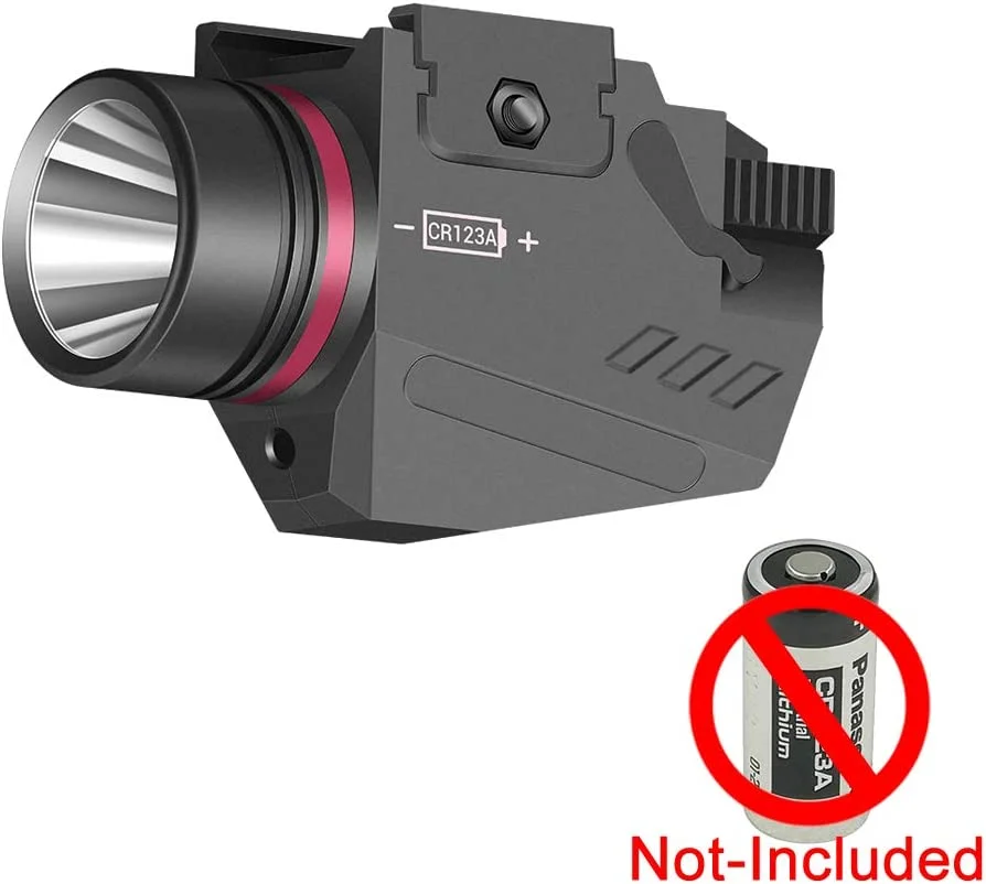 ohhunt® Mini Flashlight Red Laser White LED Flashlight Combo with 20mm Picatinny Rail Mount Weapon Torch Light