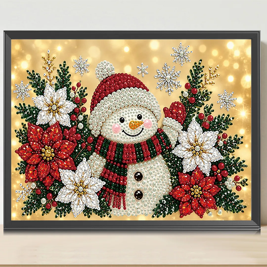 Pearl Painting Kit for Adults Christmas Snowman 15.75x11.81in