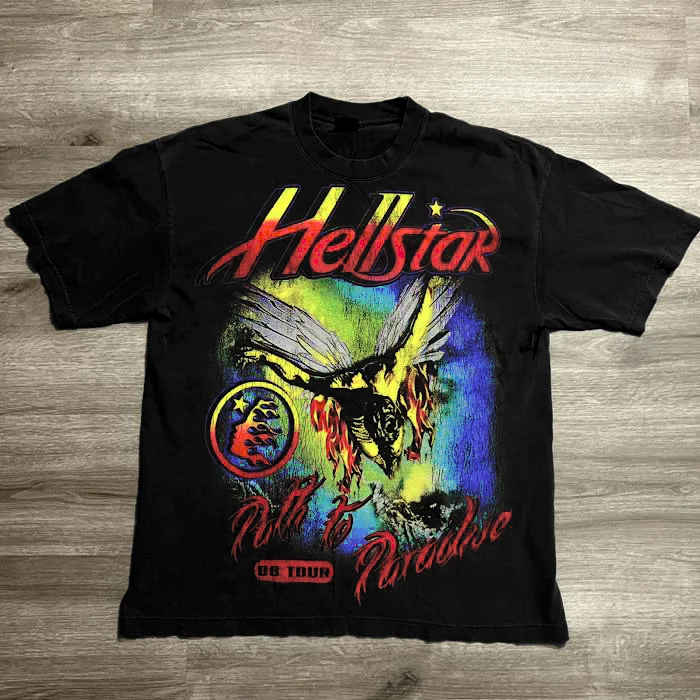 Hellstar 08 Tour Fallen Angel Vintage Cotton Short Sleeve T-Shirt