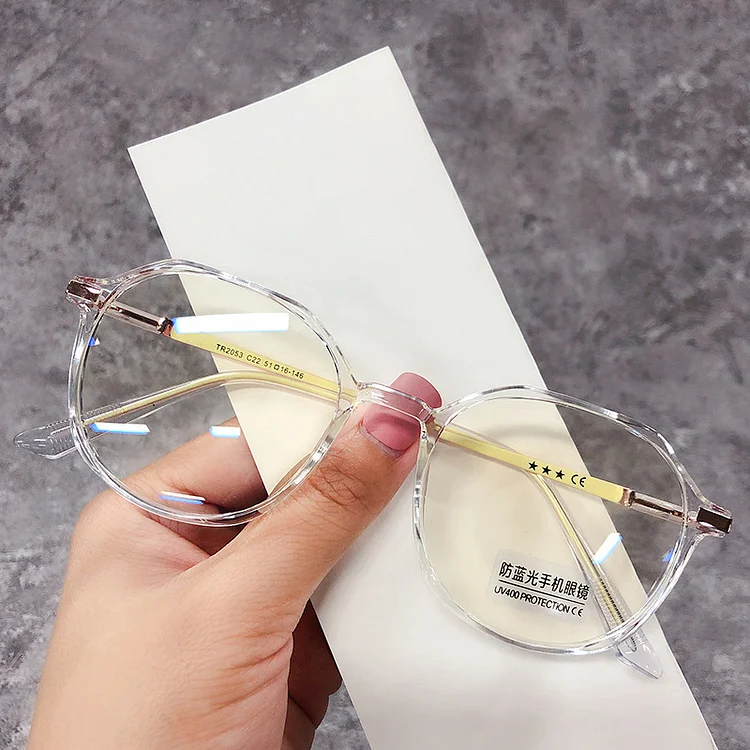 Transparent Myopia Glasses Men Women Round Glasses Frames Eyeglasses Prescription Shortsighted Eyewear