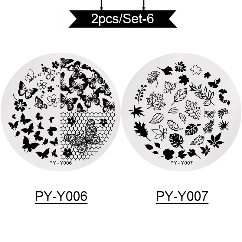 PICT YOU Nail Stamping Plates Rectangle Geometric Line Wave Pattern Stainless Steel Nail Art Image Stamp Stencils Design J004-Nail Inspo