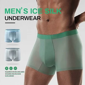 Men's Transparent Ice Silk Underwear