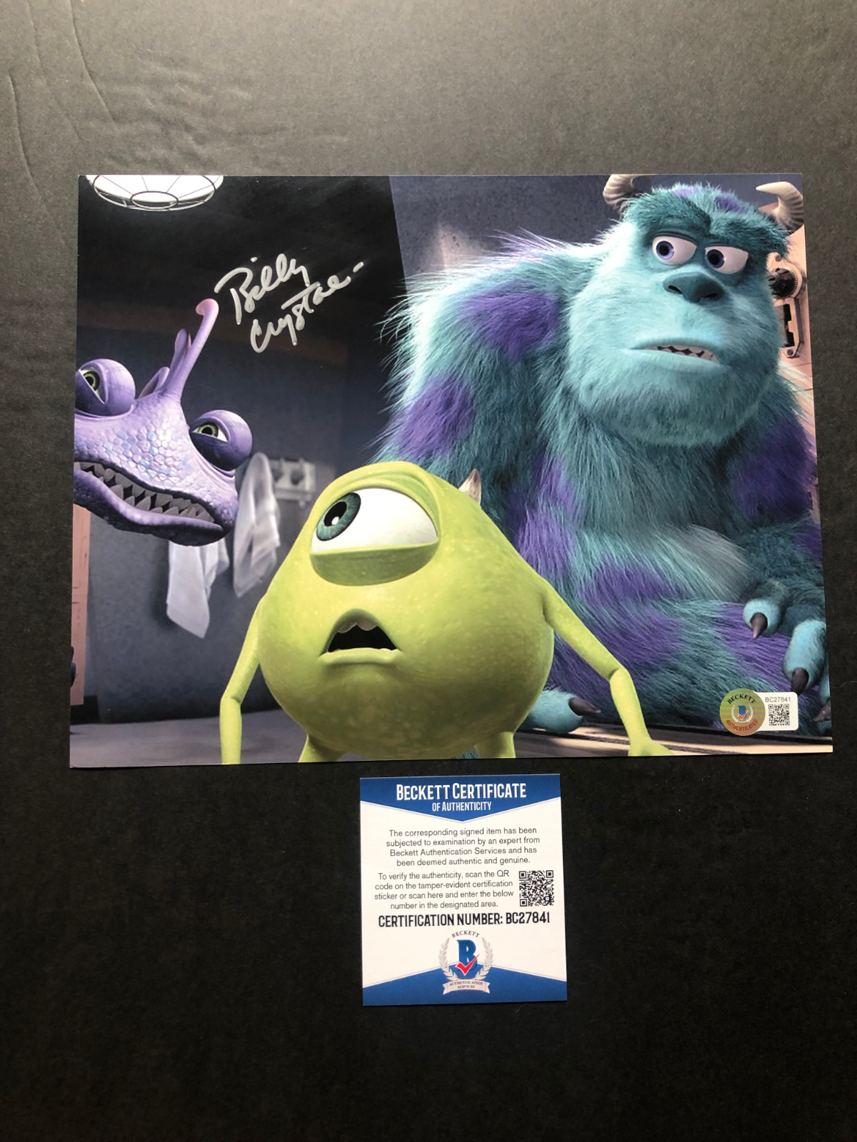 Billy Crystal Rare! signed autographed Monsters Inc. 8x10 Photo Poster painting Beckett BAS coa