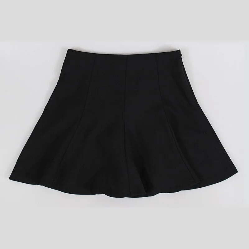 Budgetg Women Skirt Summer Short Skirts Mini High Waist Girls Solid Vintage Skrits Pleated Sexy A Line Harajuku Skirt Y2k Skinny Kawaii