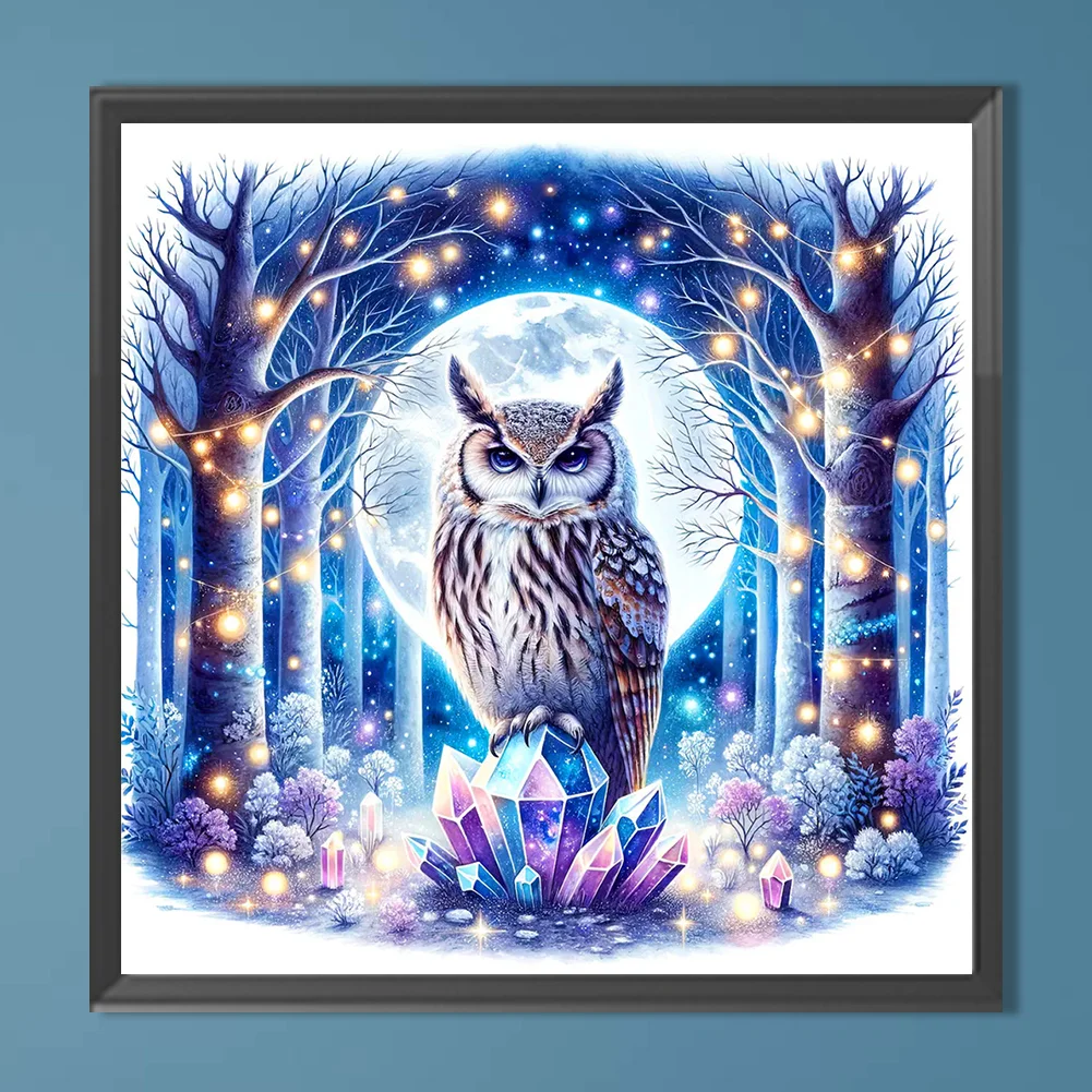 Full Round Diamond Painting 40*40cm - Owl
