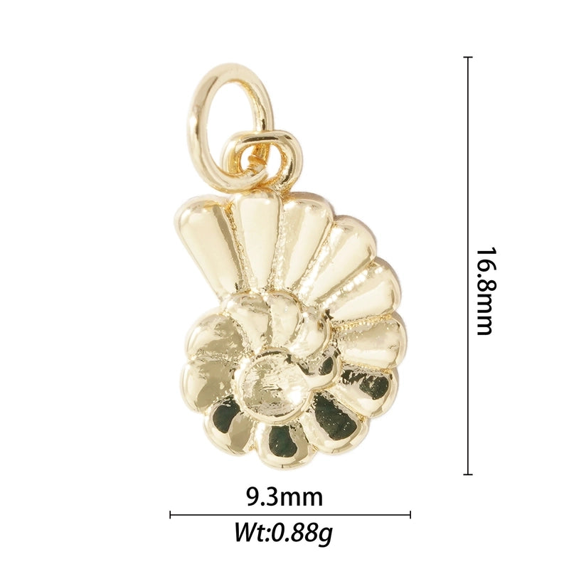 1 Piece Alloy Scallop Starfish Butterfly Pendant