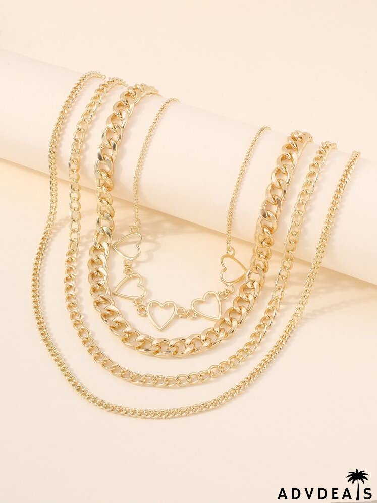 4pcs Chain Necklace
