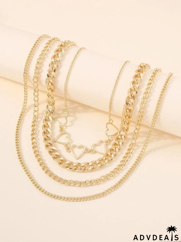 4pcs Chain Necklace