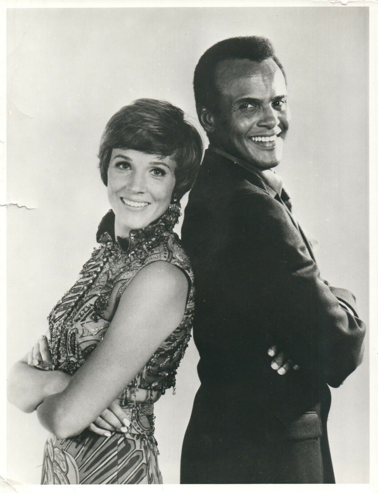 JULIE ANDREWS HARRY BELAFONTE 6.5x8.5 Promo Press News TV Show Photo Poster painting