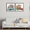 2Pcs Diamond Painting-DIY Crystal Rhinestone Flowers Cars