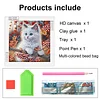 Diamond Painting-DIY Crystal Rhinestone White Cat