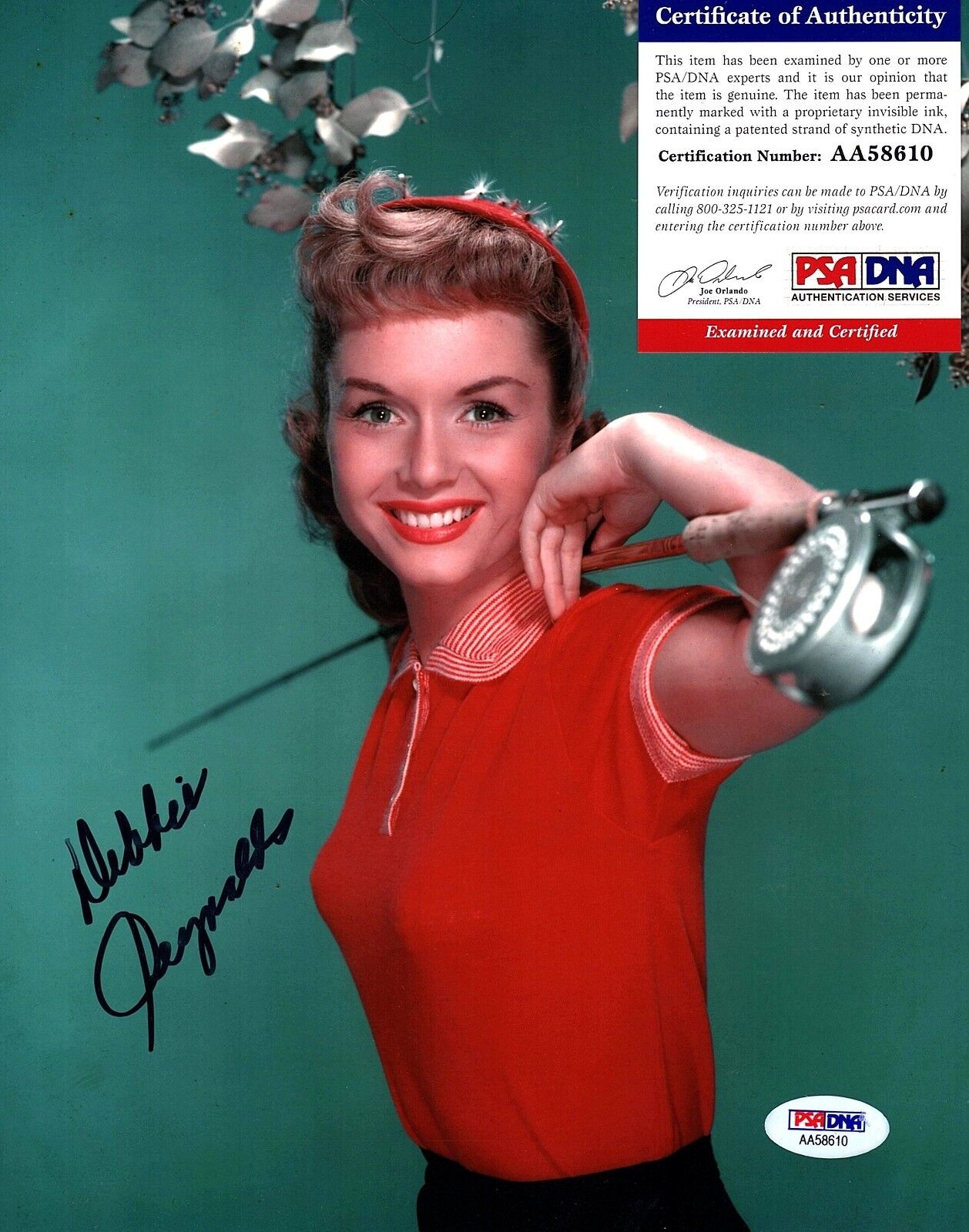 DEBBIE REYNOLDS Signed Autographed 8X10 Photo Poster painting PSA/DNA #AA58610