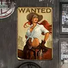 Cowgirl pin up girl - Panneaux en &eacute;tain m&eacute;tallique(20*30cm/30*40cm)