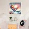 Heart Flower Lighthouse By Sea-11CT Stamped Cross Stitch 40*40cm