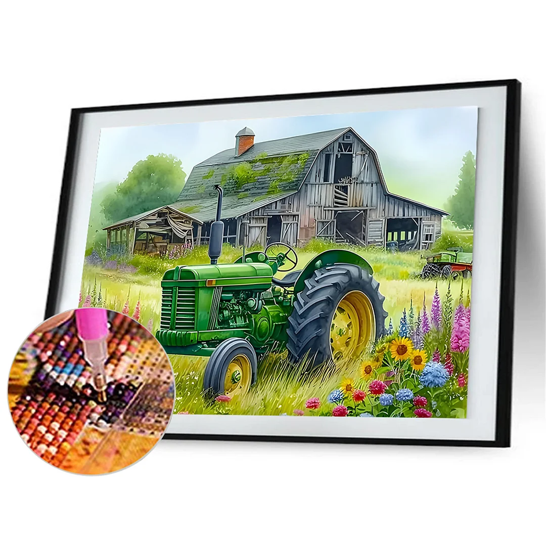 Diamond Painting - Full Round Drill - Tractor(Canvas|40*30cm)