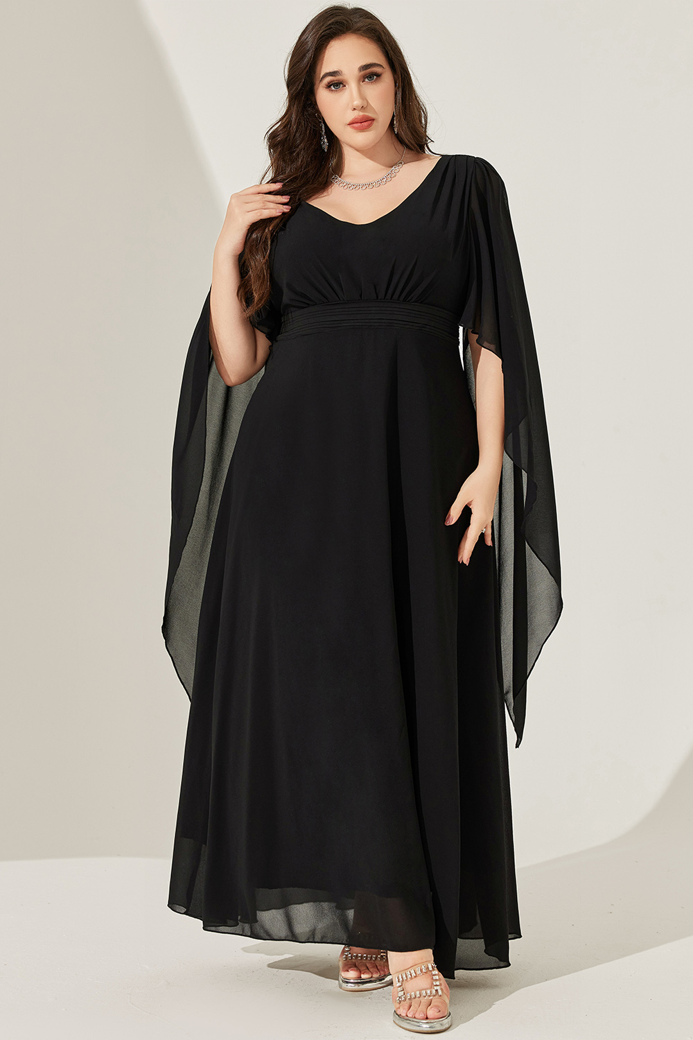 sachin and babi light blue dress Abby Paris 96051W Lace Illusion Neck Cap Sleeve Gown