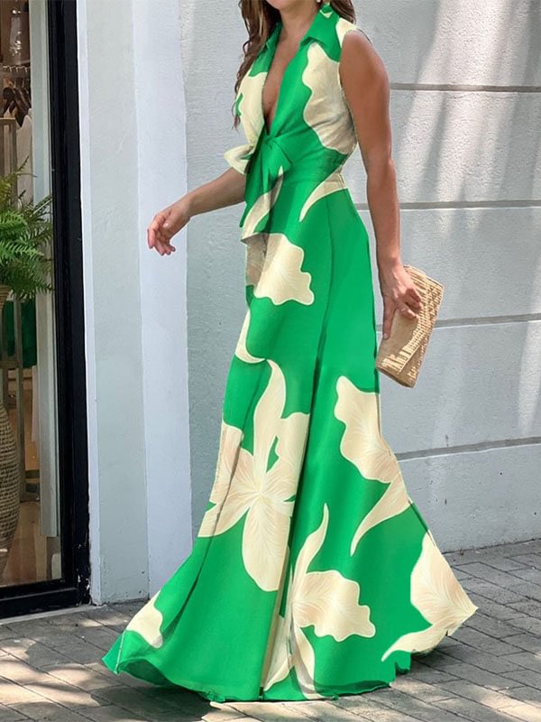 Ladies Elegant Fashion Print Jumpsuit