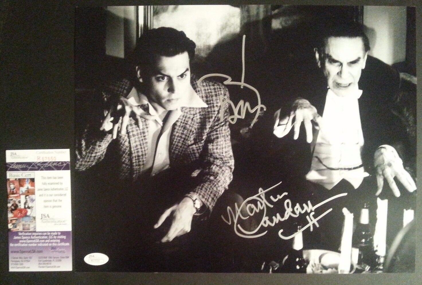 JOHNNY DEPP & MARTIN LANDAU Authentic Hand-Signed ED WOOD